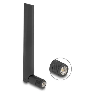 Delock WiFi 6E Antenne SMA Stecker 3 dBi omnidirektional mit Kippgelenk schwarz