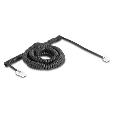 Delock Telefonkabel / Spiralkabel RJ11 Stecker zu RJ45 Steck