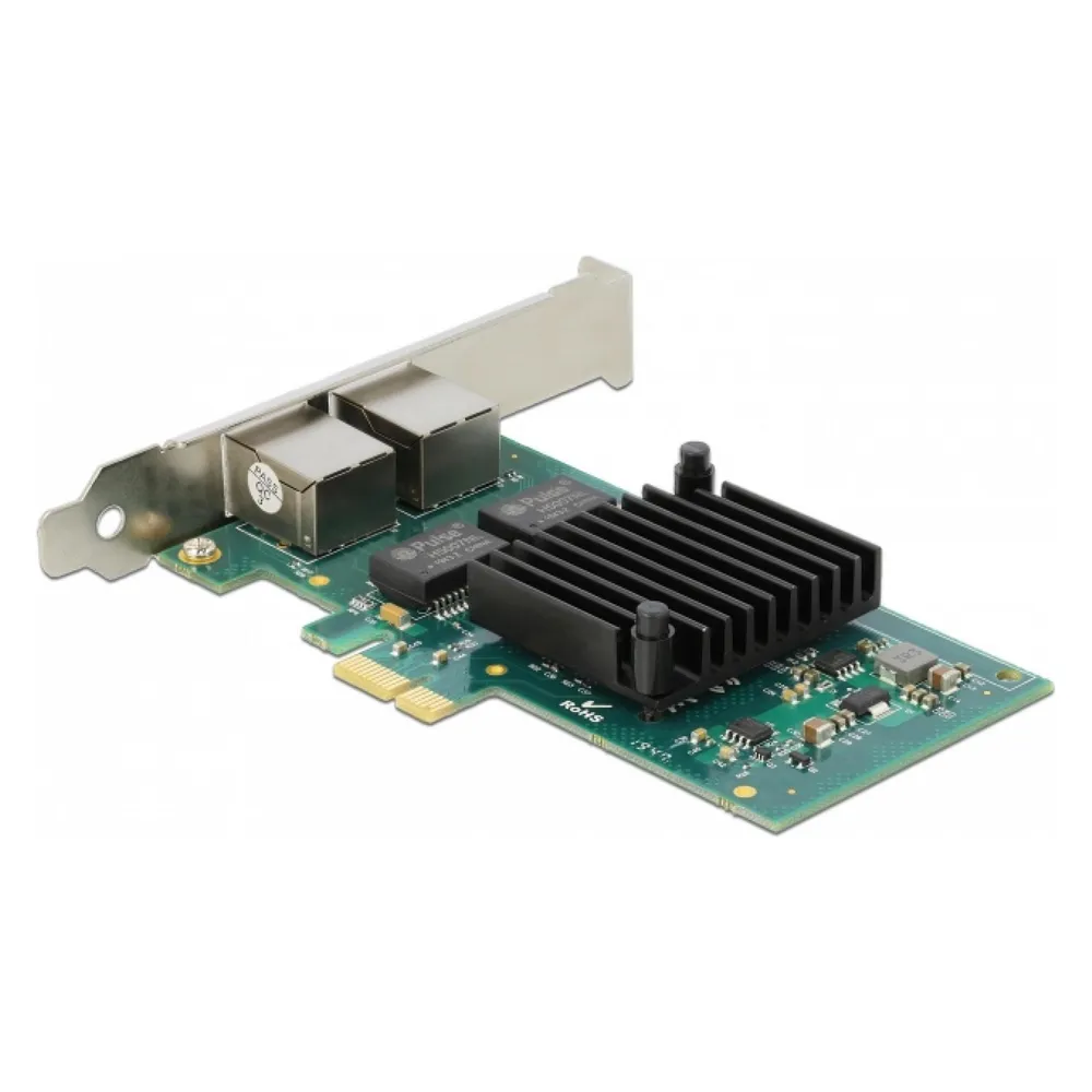 Tarjeta de Red Delock PCI Express 2 Ports Gigabit Ethernet 4000 Mbps Intern