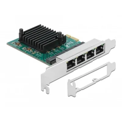 Tarjeta de Red DeLock 89025 PCI Express x1 4x Gigabit LAN Low Profile