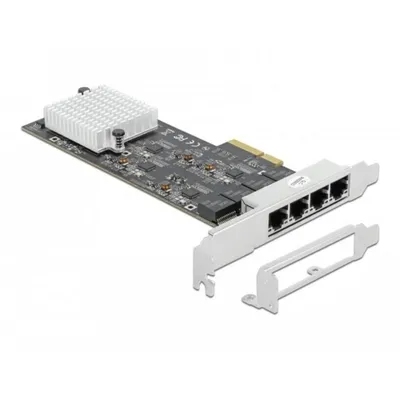 Netzwerkkarte DeLOCK PCI Express x4 4x RJ45 2,5 GbE Metall Schwarz