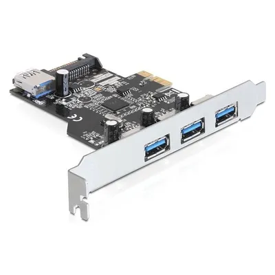 Schnittstellenkarte DeLock 89301 PCIe 4 USB 3.0 Ports 5 Gbit/s SATA-Strom