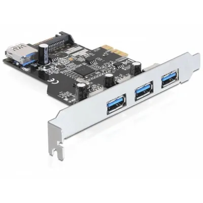 Schnittstellenkarte DeLock 89301 PCIe 4 USB 3.0 Ports 5 Gbit/s SATA-Strom