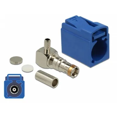 Koaxialstecker Delock FAKRA C Stecker 90° blau