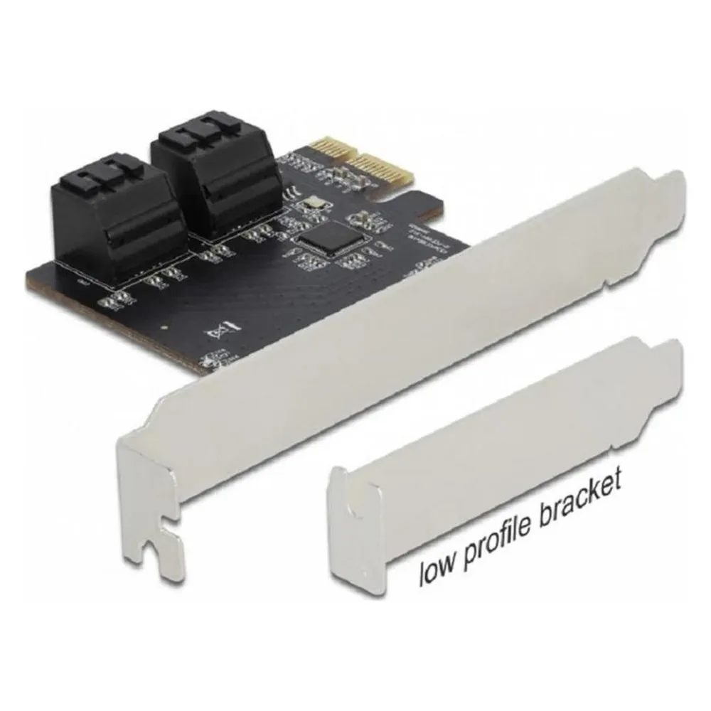 SATA Controllerkarte DeLock 90010 PCIe x1 4 Ports Low Profile 6 Gbps