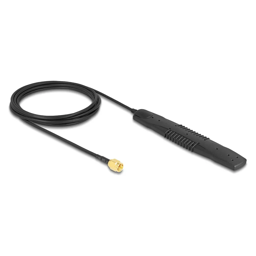Delock 5G LTE, WLAN Antenne SMA Stecker 2,5 dBi omnidirektional starr schwarz Klebemontage