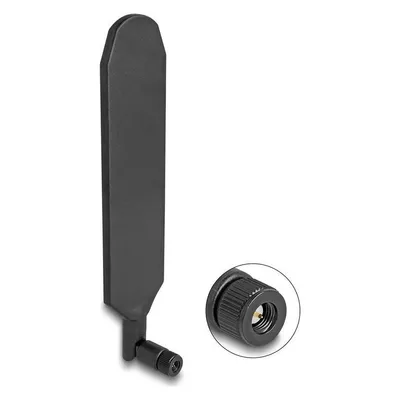 Delock 5G LTE Antenne SMA Stecker 3 dBi omnidirektional drehbar mit Kippgelenk schwarz