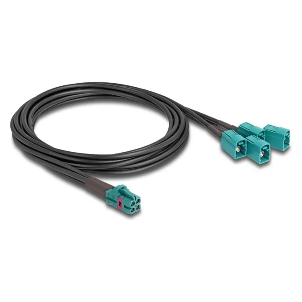 Delock Kabel Mini FAKRA Z Buchse quad zu 4 x FAKRA Z Buchse B-Typ