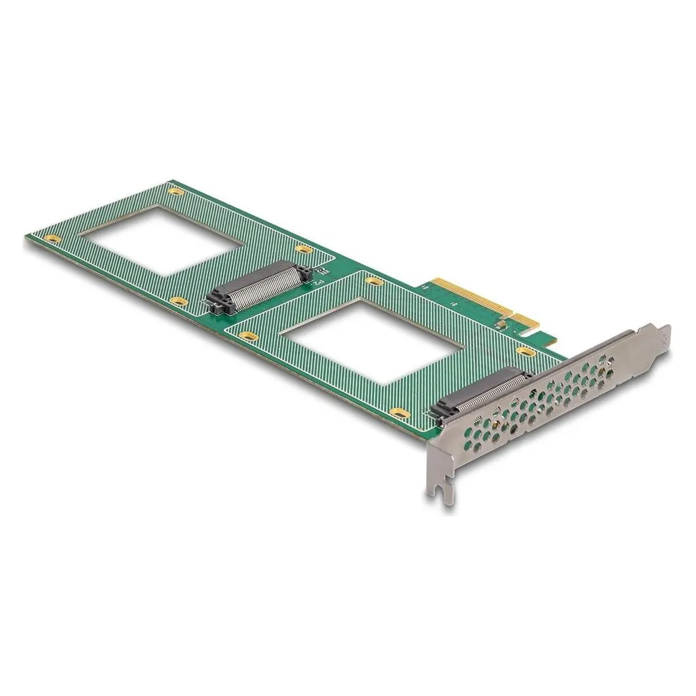 Delock PCI Express 4.0 x8 Karte zu 2 x intern U.2 NVMe SFF-8639 - Bifurcation (LxB: 236 x 87 mm)