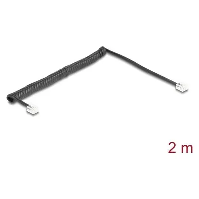 Delock Telefonkabel / Spiralkabel RJ11 Stecker zu RJ11 Steck