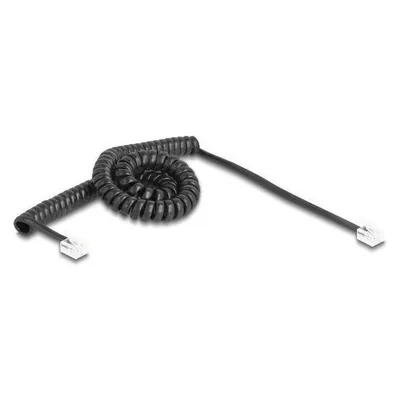 Delock Telefonkabel / Spiralkabel RJ11 Stecker zu RJ11 Steck