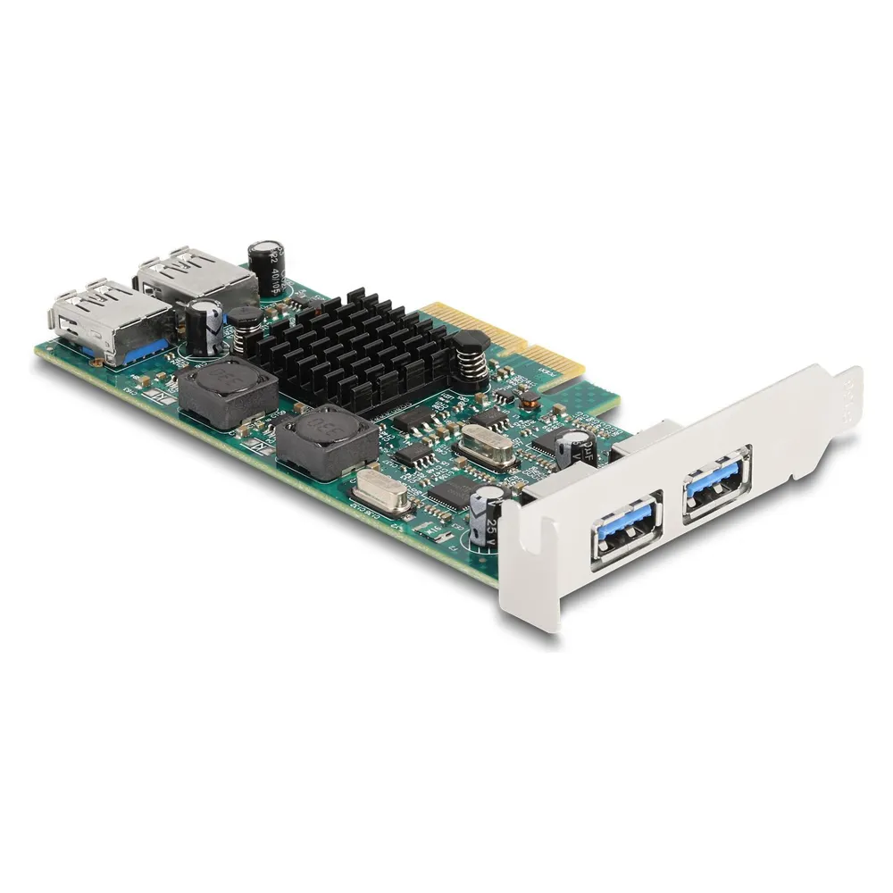 Netzwerkkarte Delock 90282 PCI Express x4 USB 3.2 Gen 1 5 Gbps Full/Low Profile