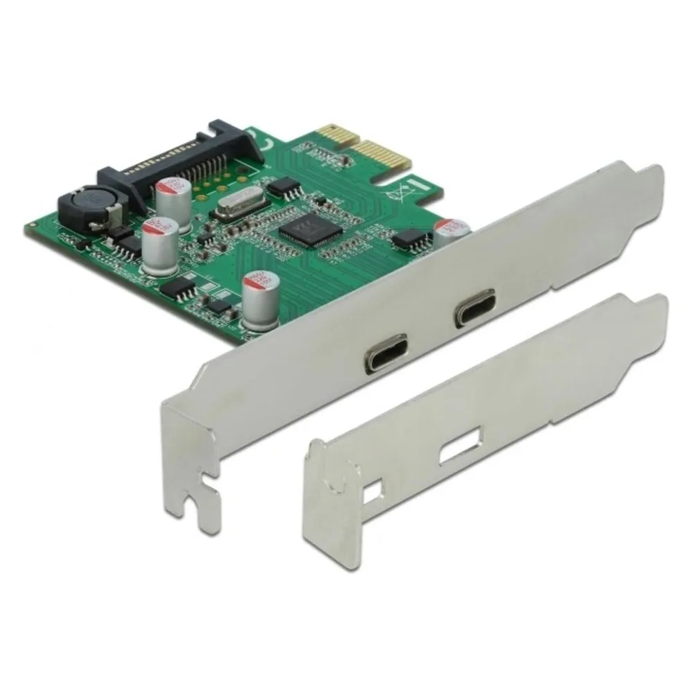 Schnittstellenkarte DeLock 90493 PCIe 2x USB-C 3.2 Gen1 VIA VL805