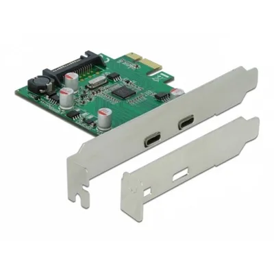 Schnittstellenkarte DeLock 90493 PCIe 2x USB-C 3.2 Gen1 VIA VL805