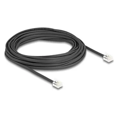 Delock Telefonkabel RJ11 Stecker zu RJ11 Stecker schwarz 5 m