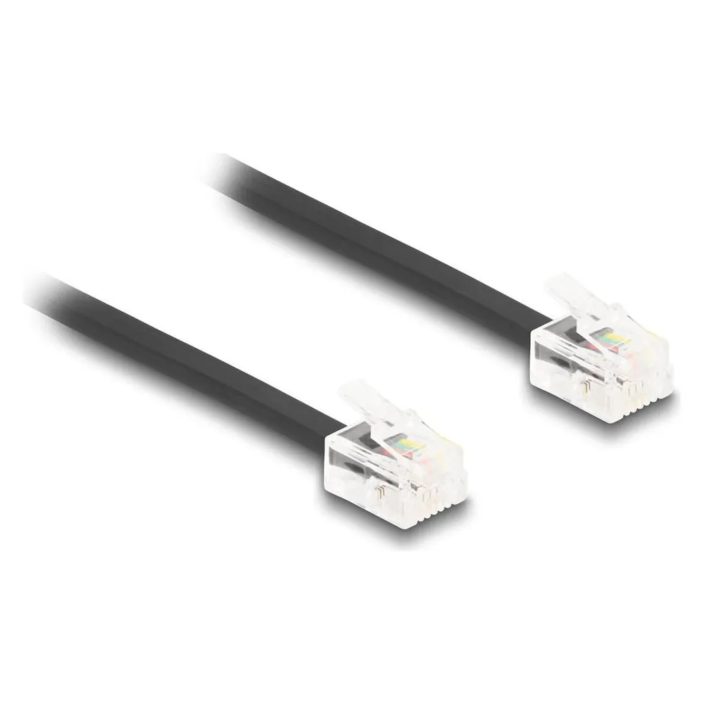 Delock Telefonkabel RJ11 Stecker zu RJ11 Stecker schwarz 10