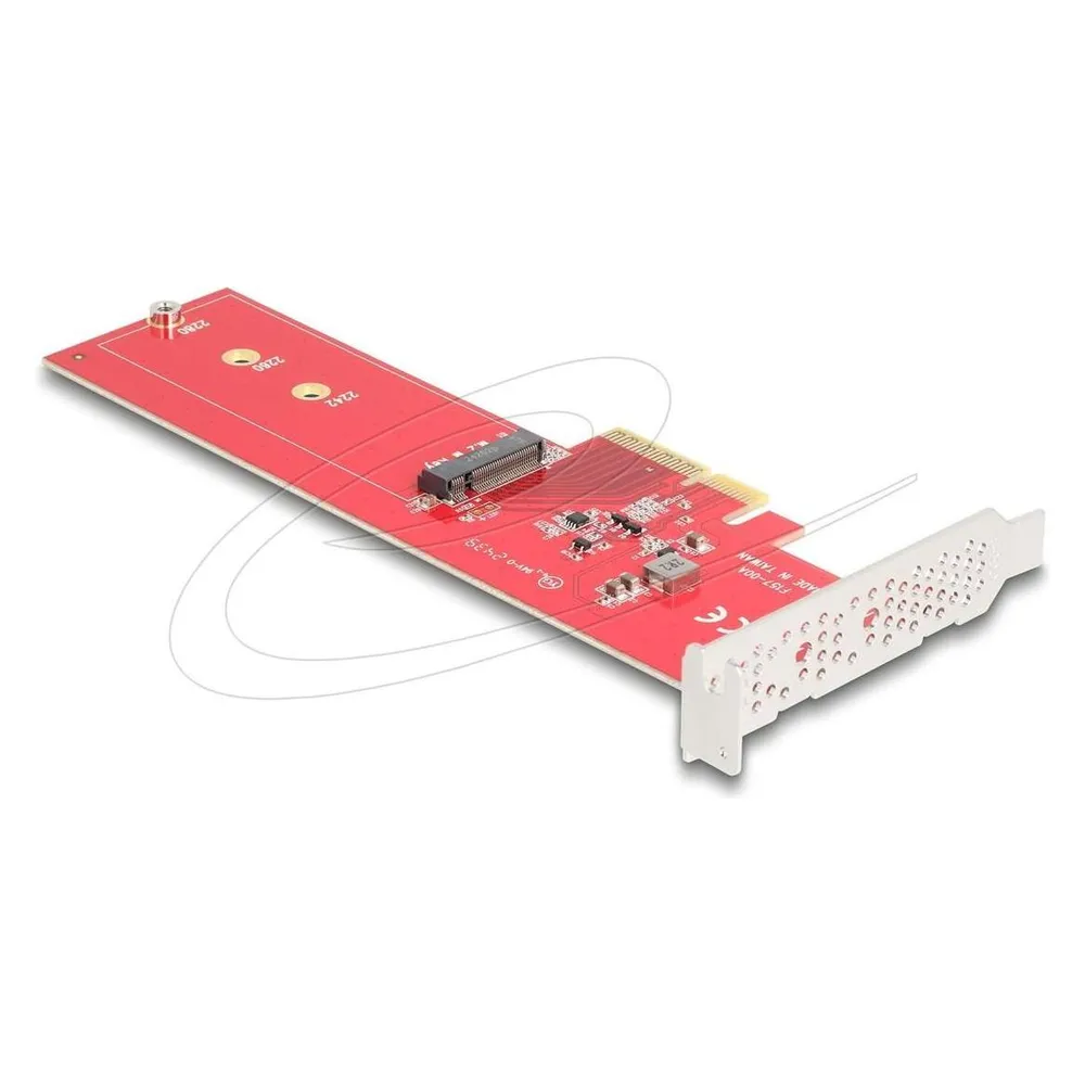Erweiterungskarte Delock 90889 PCIe 5.0 auf M.2 Rot Edelstahl