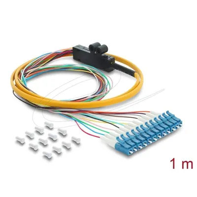 Kabel DeLOCK 91050 1 m 12x LC Pigtail Glasfaser Single Mode