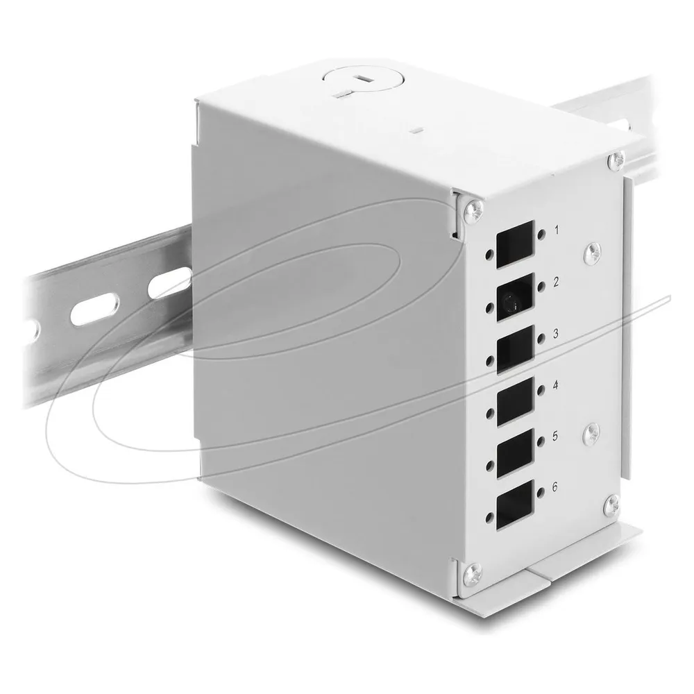 LWL-Adapter Delock 91066 SC/LC 6 Anschluesse Metall grau