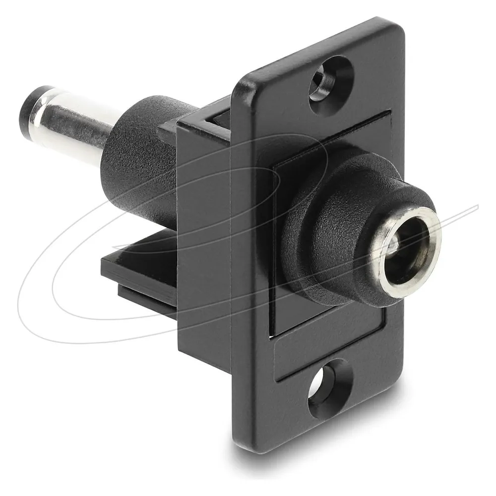 Steckverbinder Delock 91121 DC 5.5 x 2.5 mm Buchse Stecker Flach Schwarz