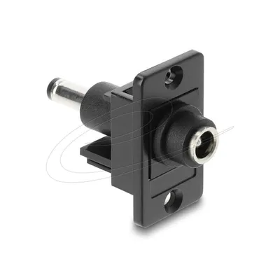 Steckverbinder Delock 91121 DC 5.5 x 2.5 mm Buchse Stecker Flach Schwarz