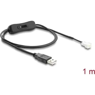USB 3 Pin Adapterkabel Delock 100 cm mit Schalter