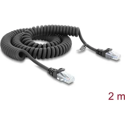 Netzwerkkabel Delock RJ50 Ultraflexibel CAT5e 2m Schwarz