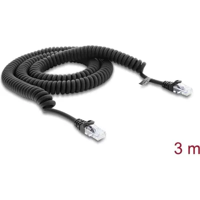 Netzwerkkabel Delock RJ50 Ultraflexibel CAT5e 3m Schwarz