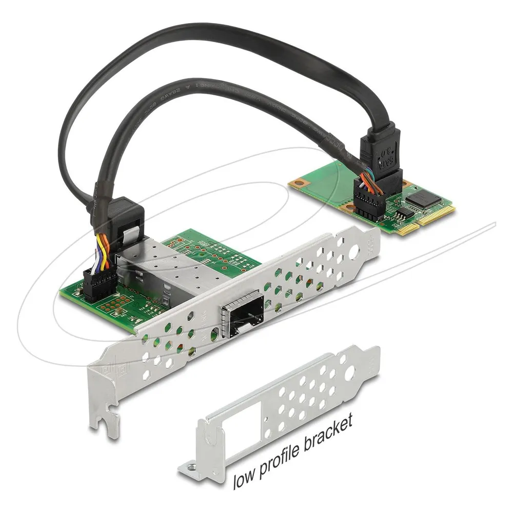 Netzwerkkarte DeLOCK 95267 Mini PCI Express SFP 1 Gbps Optional Flachprofil