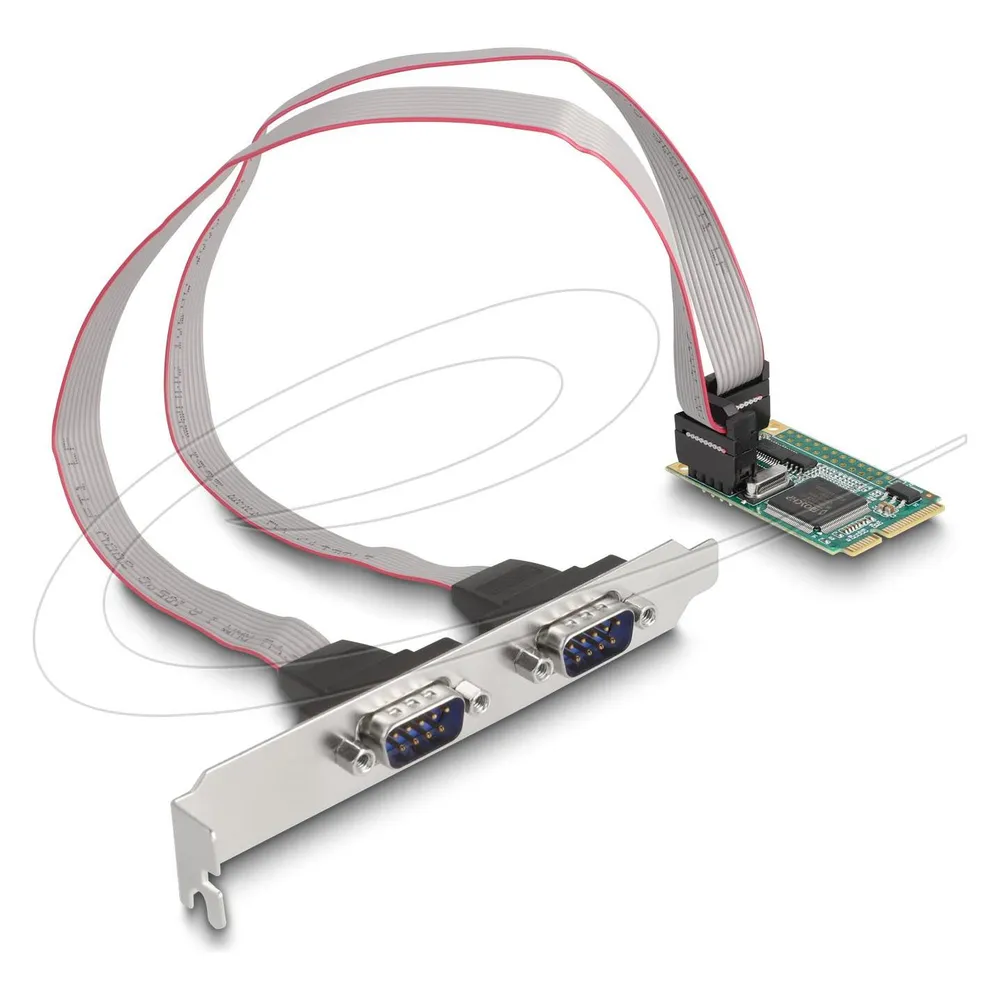 Schnittstellenkarte DeLock 95273 Mini PCI Express 2x RS-232 Full-Height Full-Length