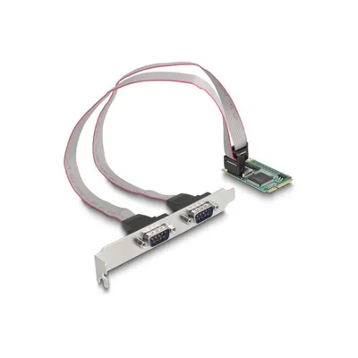 Schnittstellenkarte DeLock 95273 Mini PCI Express 2x RS-232 Full-Height Full-Length