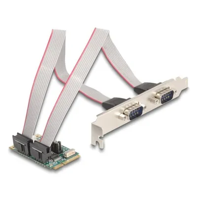 Schnittstellenkarte Delock 95276 Mini PCIe 2x RS 232 wählbare Stromversorgung