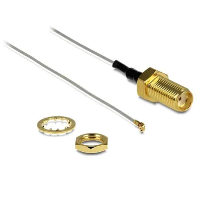 Koaxialkabel DeLOCK 88812 0,2 m MHF III (I-PEX) an SMA Grau