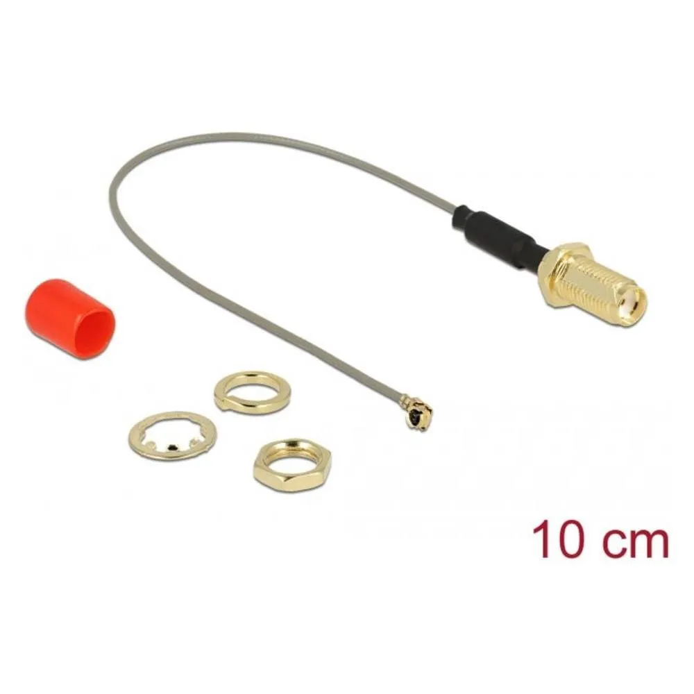 Koaxialkabel DeLOCK 89832 10 cm SMA an U.FL Grau