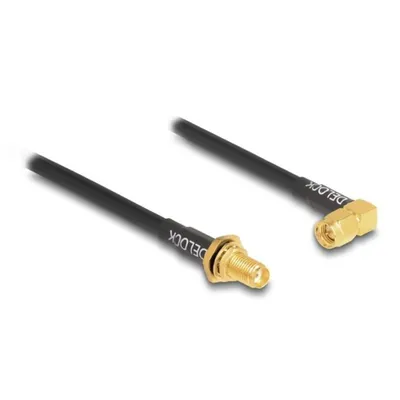 Koaxialkabel Delock SMA Buchse auf Stecker 90 Grad RG-58 30 cm