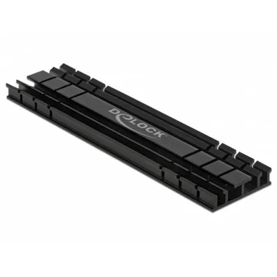 SSD-Kühlkörper Delock 18286 Aluminium Schwarz 100 mm flach für M.2