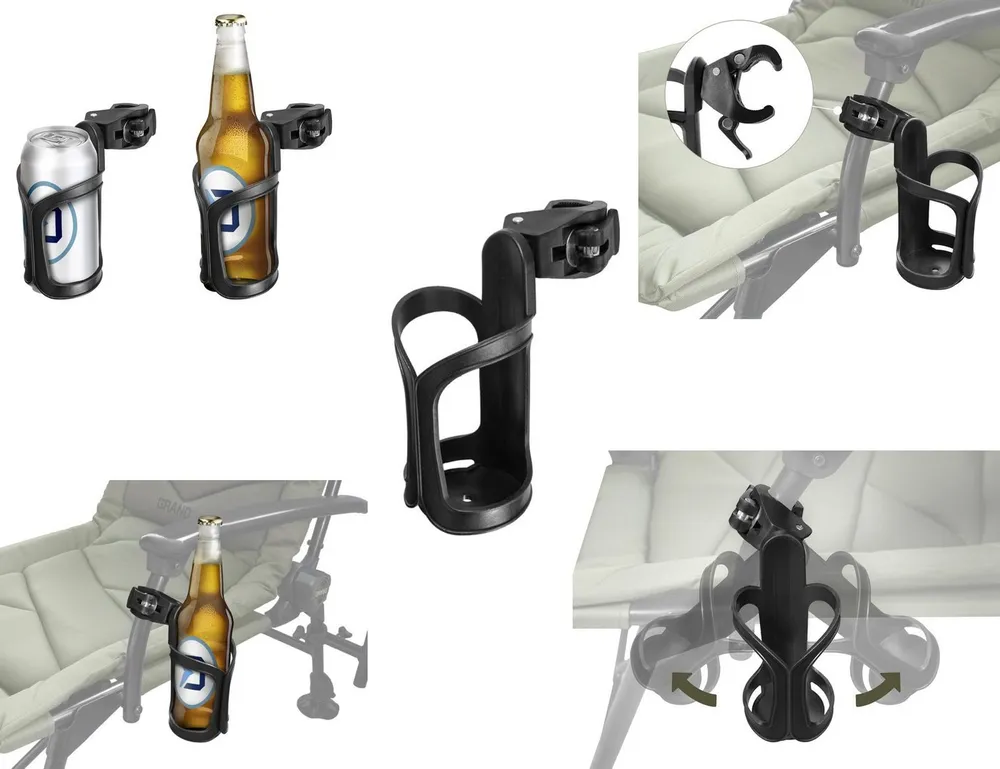 Delphin.sk Flaschenhalter Delphin DrinxHOLD Universal-Getränkehalter - Flaschen, Dosen - Fahrrad, (1-St), Schwenkbar