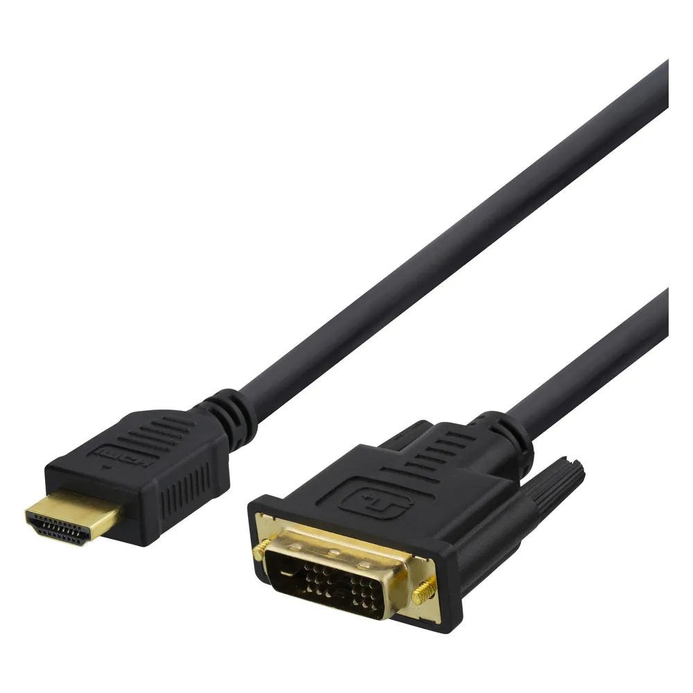 Deltaco Cable HDMI to DVI 1080p, DVI-D