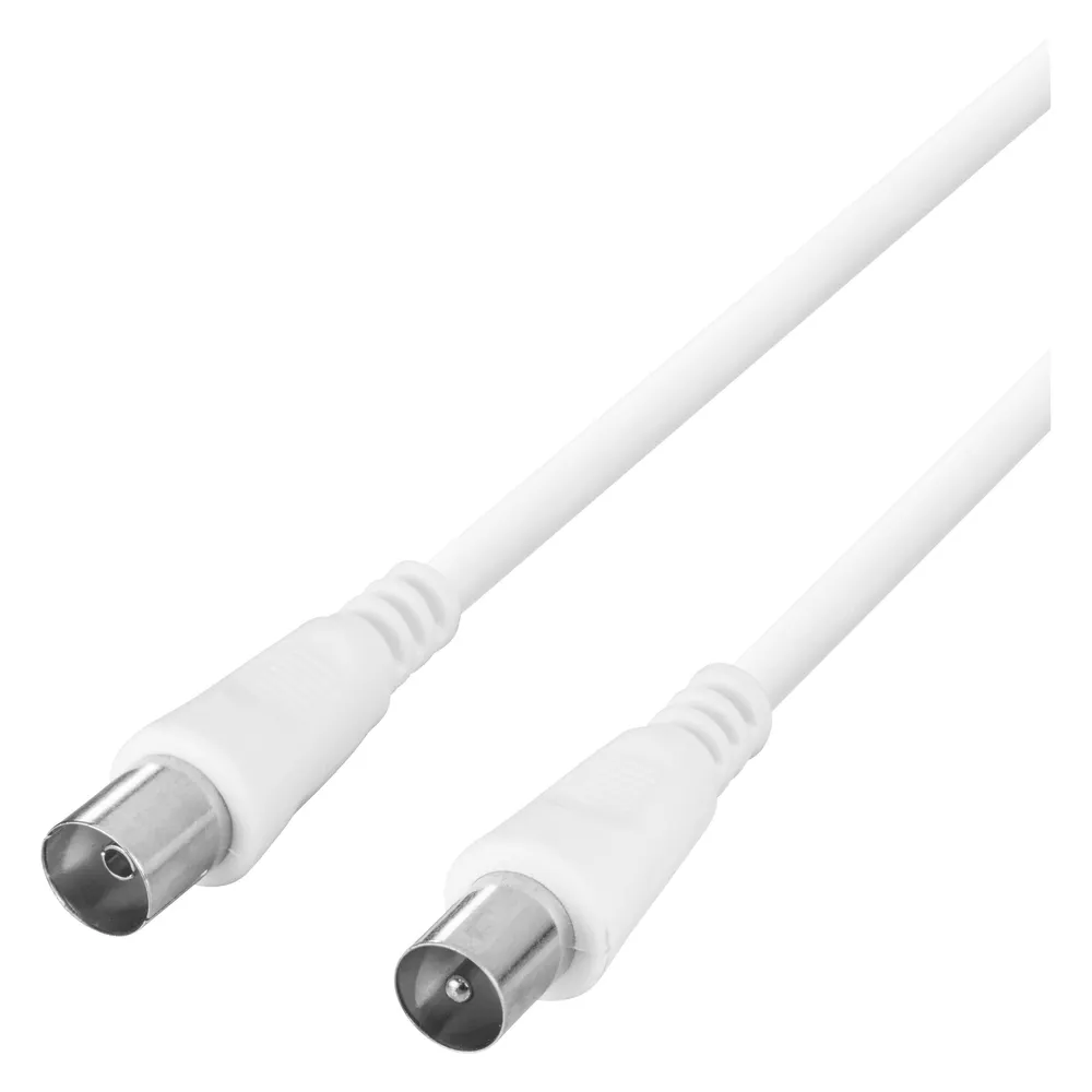 Deltaco Cable for TV, 75 Ohm, 5.0m, whit