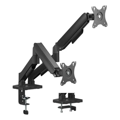 Deltaco ARM-1300-B Monitorhalterung 2 Arme Tisch 17 bis 32" VESA 75x75 bis 100x100 Max 9Kg