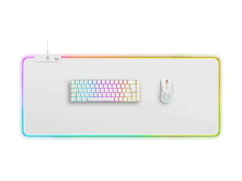 Deltaco Gaming Mauspad USB, RGB, weiß