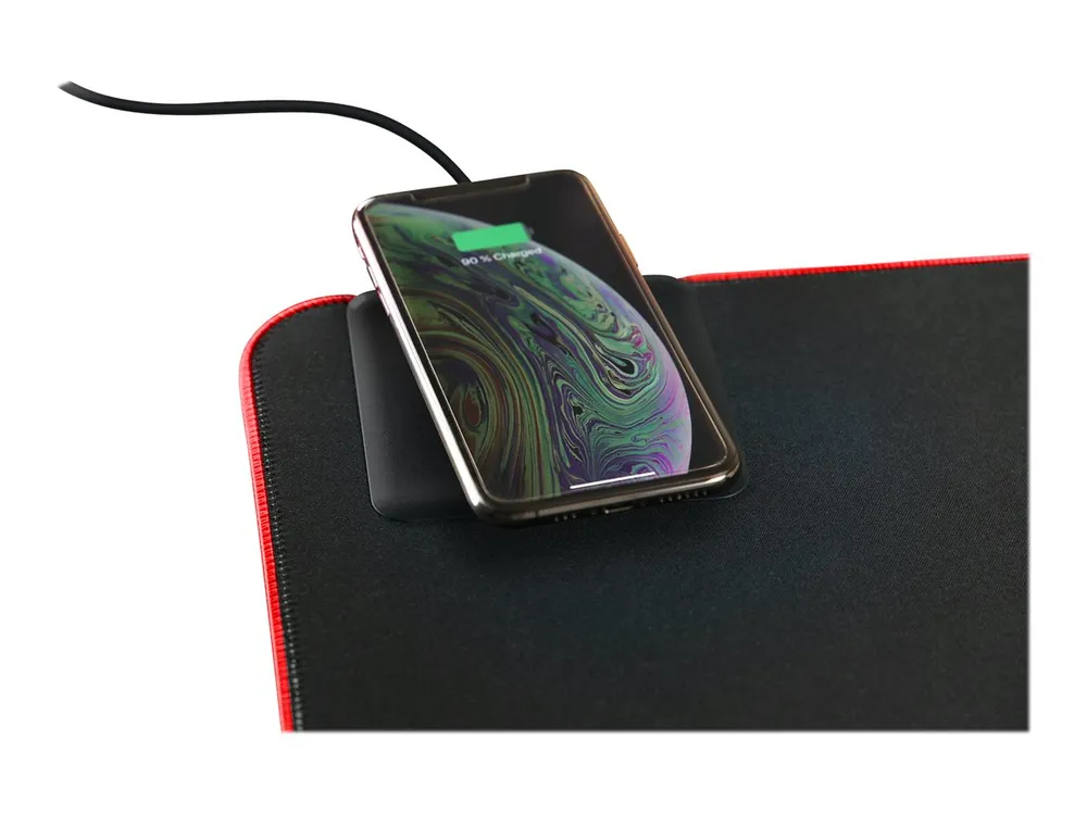 Deltaco RGB Mauspad mit Wireless Charger/RGB Lichterleiste