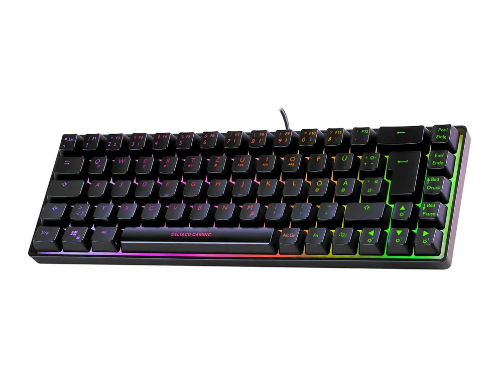 Deltaco Gaming Tastatur DK240 mini 60% USB, RGB, schwarz