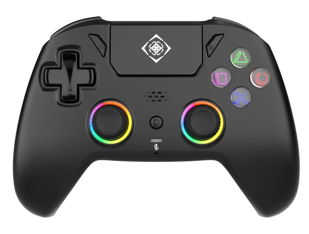 Deltaco Controller RGB schwarz (Kabellos – PC / PS5 | Pro / Android / iOS)