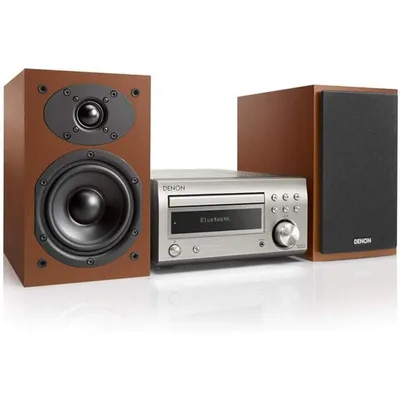 Denon DM-41 Micro-HiFi-System 60W Silber/Kirsche