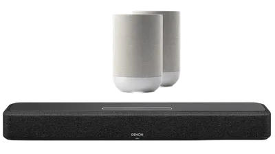 Denon Home Soundbar 550 + Denon Home 200 Silber (2x)
