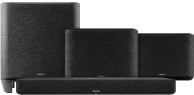 Denon Home Soundbar 550 + Denon Home 250 Doppelpack Schwarz + Denon Home Subwoofer