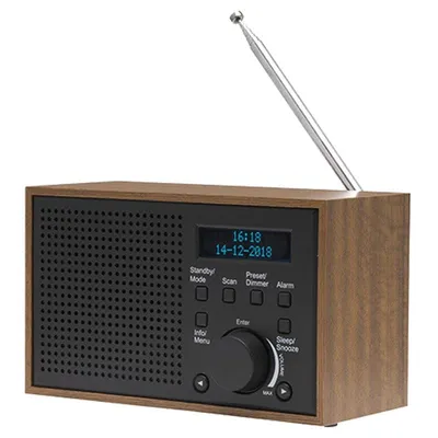Radio Denver DAB-46DARK GREY Internet DAB+ FM 2W LCD Schwarz Braun