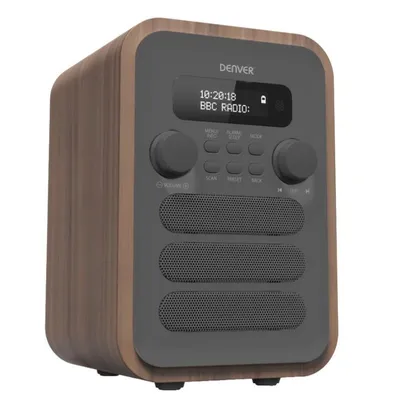 Personalradio Denver DAB-48GREY DAB+ FM Bluetooth Grau Holz