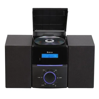 Microanlage Denver MCA-240 40W RMS FM LCD Wecker Fernbedienung Schwarz